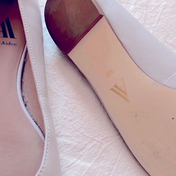 AVA & AIDEN Leather Pointy Flats Cool Grey size 8 - Picture 4 of 5